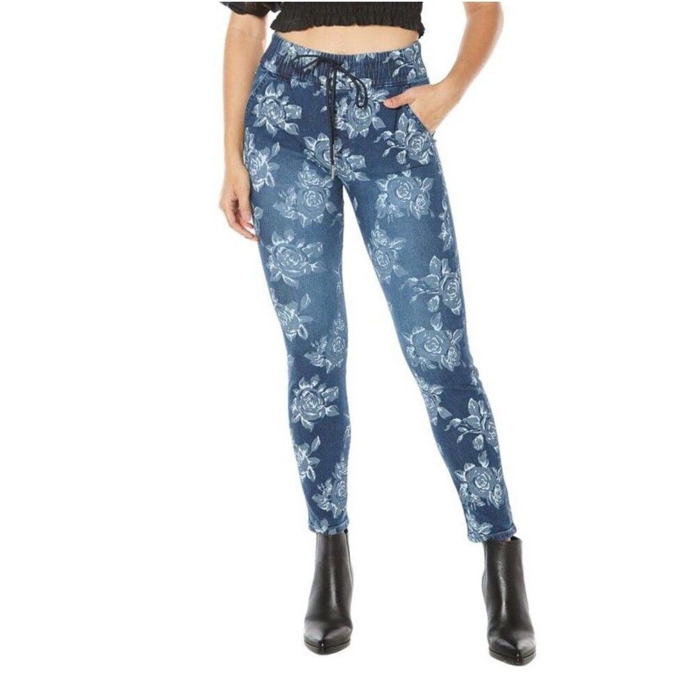 NEW Juicy Couture Women Size 31 Floral Print Jeggings Jeans Retro Y2K Vintage